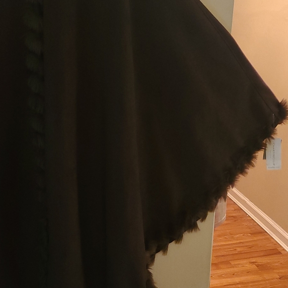 WINTER CLEARANCE- Charter Club Chocolate Brown Wrap Poncho - Picture 4 of 6
